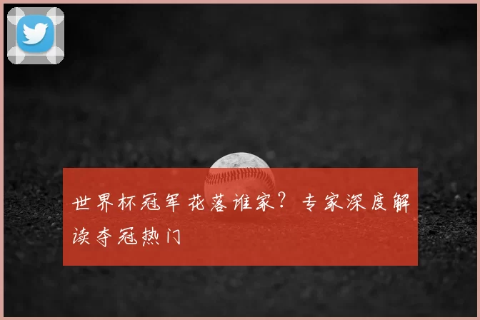 世界杯冠军花落谁家?专家深度解读夺冠热门